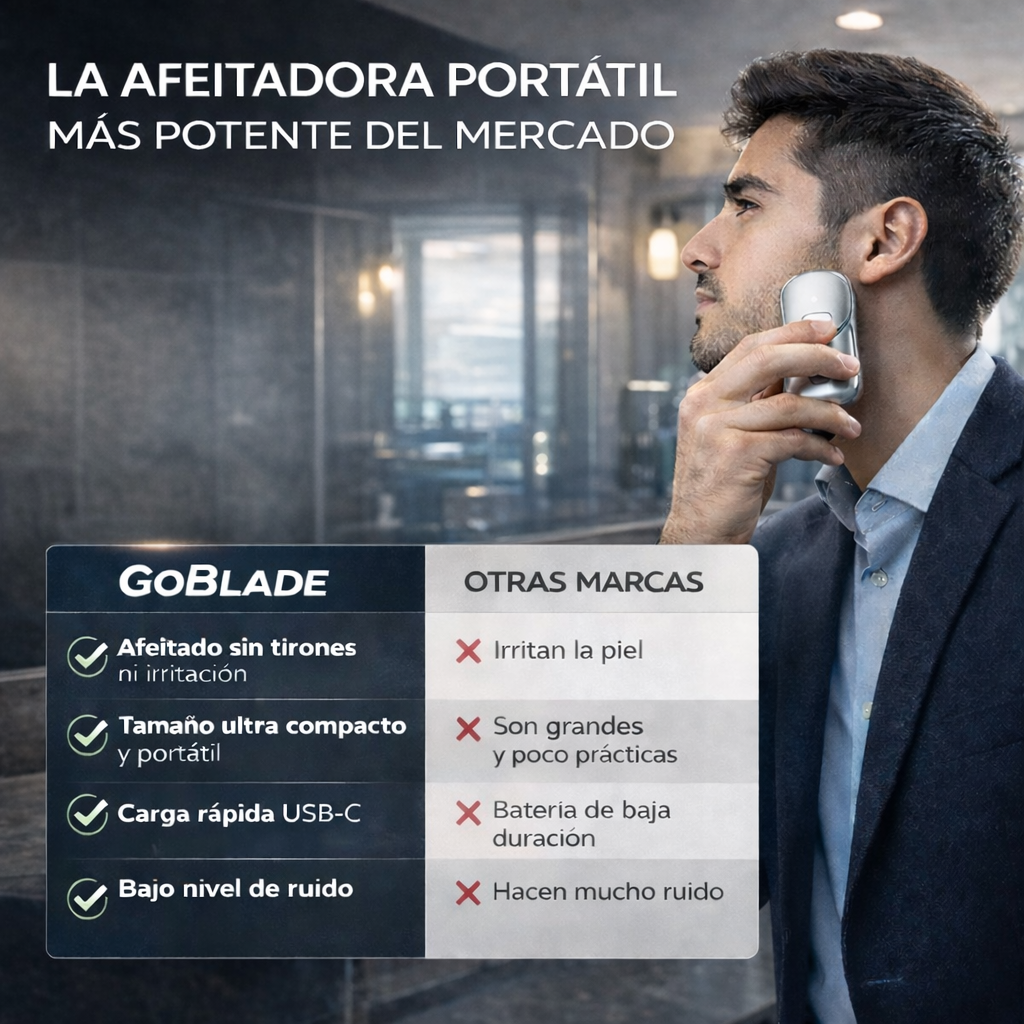 GoBlade™ - Mini Afeitadora Portátil Recargable