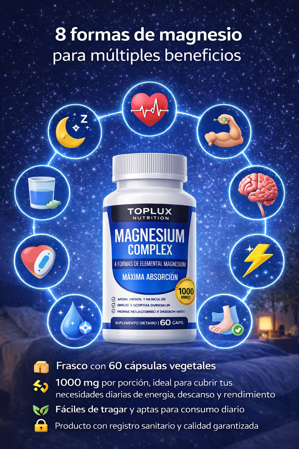 MAGNESIO COMPLEX 8 ELEMENTAL 1000 mg