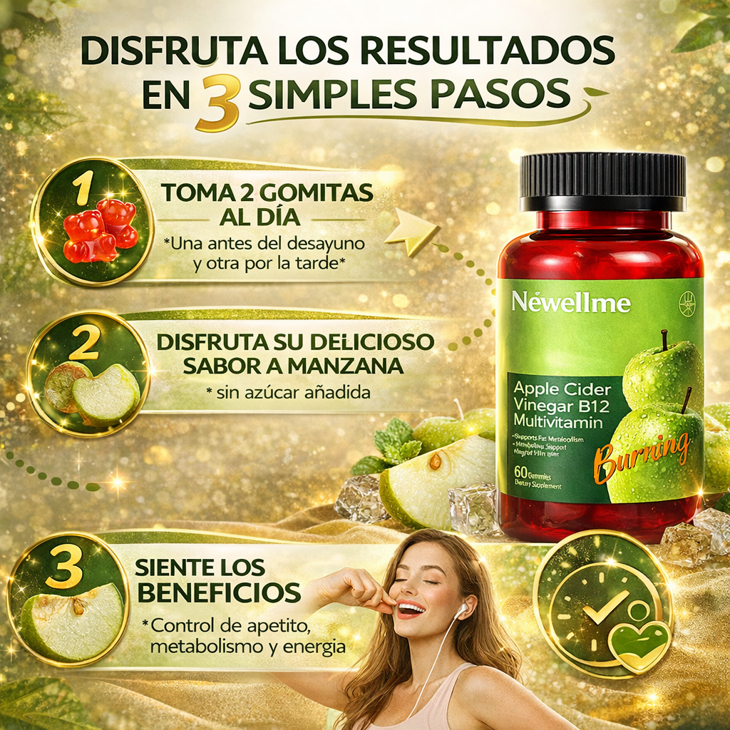 Gomitas vinagre de manzana - Activa tu metabolismo de forma deliciosa (60 gomitas)