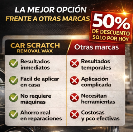 🔥SOLO POR HOY! 50% OFF CAR SCRATCH: CERA QUITA RAYONES